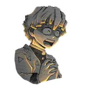 😅 9f8dc069 Zenitsu Agatsuma Demon Slayer Anime, Demon Slayer, Zenitsu, Sticker, Cartone animato telegram sticker