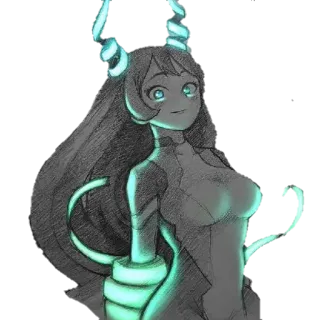 😁 b04f5908 Anime, Ragazza, Personaggio, Arte digitale, Luminoso, Illustrazione telegram sticker