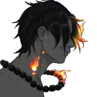 🔥 fc6cf412 Ace One Piece Anime, One Piece, Portgas D. Ace, Fuoco, Personaggio telegram sticker