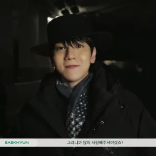 📼 07de8195 Baekhyun 그러니까 많이 사랑해주셔야겠죠? 韓国スター, K-POP, 歌手, ベッキョン telegram sticker
