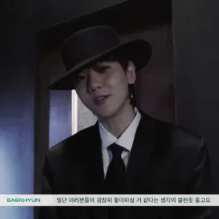 🐈‍⬛️ c81c62b3 Baekhyun 일단 여러분들이 굉장히 좋아하실 거 같다는 생각이 불현듯 들고요 K-POP, ミュージシャン, 歌手, 有名人 telegram sticker