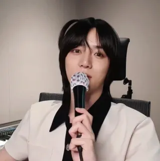 🥟 3257f453 K-pop, âm nhạc, ca sĩ, micro, chân dung, nghệ sĩ biểu diễn telegram sticker