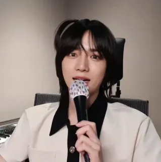 🐈‍⬛️ 95eb5aa5 ca sĩ, micro, kpop, giải trí, biểu diễn telegram sticker