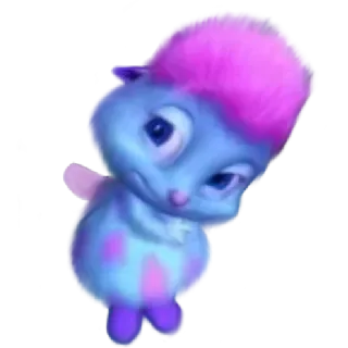 😊 23d72f64 Bibble Barbie, Bibble, Fee, Cartoon, süß, lila, blau telegram sticker