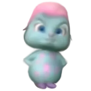😡 fb783ea6 Bibble Bibble, niedlich, Slapstick, blau, Alien, Cartoon telegram sticker