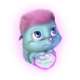 💖 033c100d การ์ตูน, น่ารัก, หัวใจ, แฟนตาซี, สัตว์ whatsapp sticker