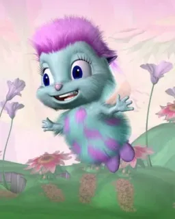 🚼 03e970b8 Bibble การ์ตูน, น่ารัก, นางฟ้า, Bibble, สีม่วง, แฟนตาซี telegram sticker