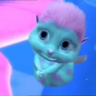 🚼 2026d2e2 Bibble บิบเบิล, นางฟ้า, สีฟ้า, น่ารัก, การ์ตูน telegram sticker