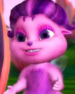 🚼 b1ca7199 Bibble Barbie Fairytopia บิบเบิ้ล, บาร์บี้ แฟรี่โทเปีย, นางฟ้า, น่ารัก, สีม่วง telegram sticker