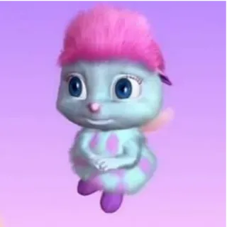 👑 099e8f56 Bibble Fairytopia barbie, dessin animé, animal, bibble, bleu, violet whatsapp sticker