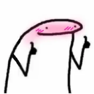 ☁️ 410e116e aufkleber, figur, rosa, süß, daumen hoch telegram sticker