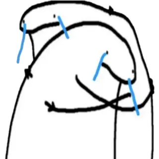 ☁️ 434ac88d weinen, traurig, emotion, cartoon, figur, meme telegram sticker