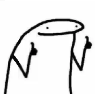 ☁️ 4cc99c4b Strichmännchen, Daumen hoch, Positiv, Zustimmung, Okay telegram sticker