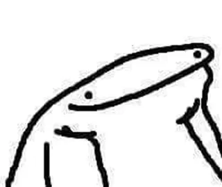 ☁️ 5c9f437e Meme, Strichmännchen, lustig, Cartoon telegram sticker