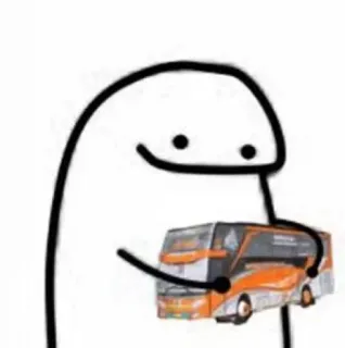 ☁️ e6e3bfc9 sticker, cartoon, meme, bus telegram sticker