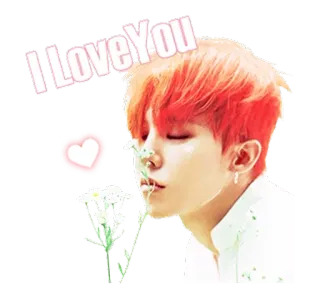 😍 8996bee2 I Love You 爱, 心, 浪漫, 花, 人物, 韩流, 感情 telegram sticker