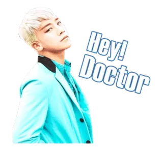 🙁 edbd1d46 Hey! Doctor 医生, 问候, 男人, 名人 telegram sticker
