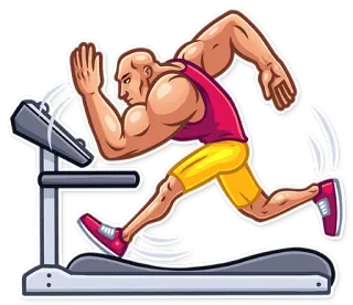 🏃‍♂️ 5da41bf3 tapis de course, exercice, course, entraînement, fitness, homme whatsapp sticker