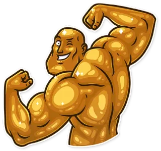 🥳 d0398bb3 Muscle, Bodybuilder, Flexion, Fort, Brillant whatsapp sticker