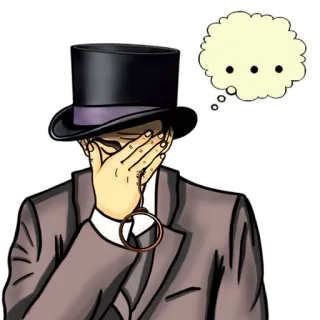 🤦‍♀️ 7b406a38 중절모, 슬픈, 괴로운, 화난, 말풍선, 손, 회중시계 telegram sticker