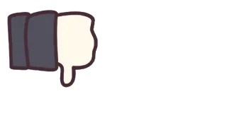 👎 a91db777 Tidak suka, Buruk, Downvote, Negatif telegram sticker