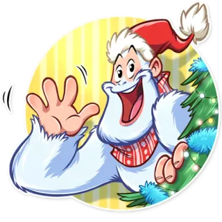 👋 5864d61f 雪だるま, クリスマス, 冬, お祝い, 漫画, 休日, 挨拶 telegram sticker