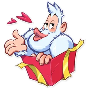 😘 69a342fc ゴリラ, 箱, 愛, かわいい, 動物, 漫画 telegram sticker