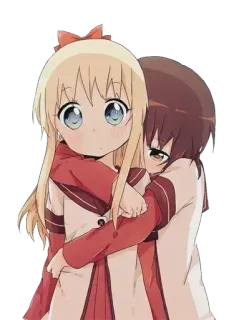 ✔ 03176ab7 Anime, Peluk, Imut, Teman, Gadis, Kartun, Kasih sayang, Persahabatan telegram sticker