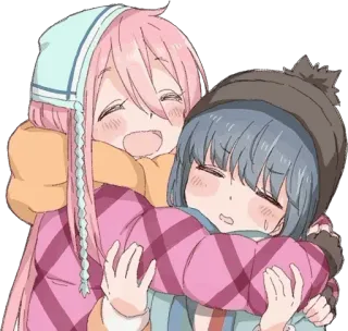 ✔ 156a3245 Anime, Persahabatan, Imut, Kartun, Peluk, Kawaii telegram sticker