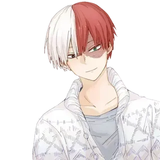✔ 7e37e07a Shoto Todoroki My Hero Academia Anime, Shoto Todoroki, My Hero Academia, Karakter, Manga telegram sticker