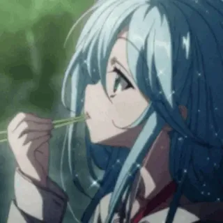 ✔ a4b00857 Anime, Gadis, Makan, Sumpit, Berkilau, Potret telegram sticker