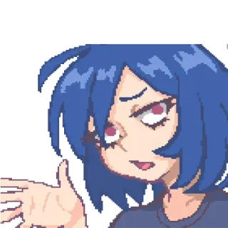 😅 0c12cf94 Anime, Mädchen, Charakter, Cartoon, Frau, Pixelkunst telegram sticker