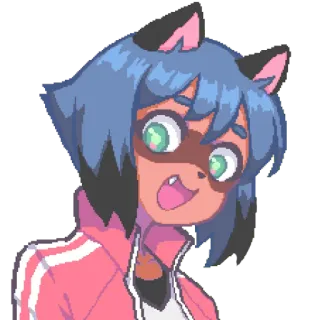 😅 26511264 Michiru Kagemori BNA: Brand New Animal Anime, Cartoon, Charakter, Tier, BNA, Michiru, Kagemori telegram sticker