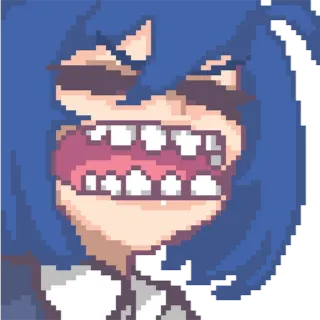 😅 c3d6b69d Anime, Pixelkunst, Meme, Lustig telegram sticker