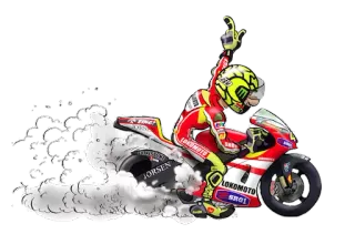 👍 46effada мотоцикл, гонки, мультфильм, MotoGP, мотоспорт telegram sticker