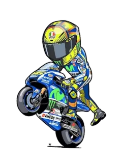 😮 d7d560aa мотоцикл, гонки, спорт, шлем, скорость, мультфильм telegram sticker