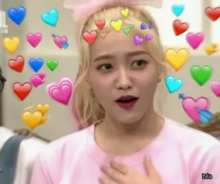 ✨ 94076010 bila kpop, heart, cute, love, girl, pretty, adorable whatsapp sticker