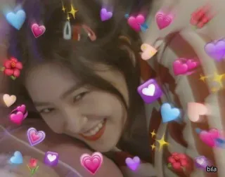 ✨ c18facd5 bila hearts, love, sparkles, cute, affection, emotion whatsapp sticker