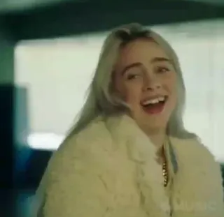 😂 1a9f3e0b Billie Eilish Billie Eilish, singer, celebrity, woman, blonde telegram sticker