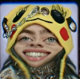 😁 270240c8 pikachu, billie eilish, funny, meme telegram sticker