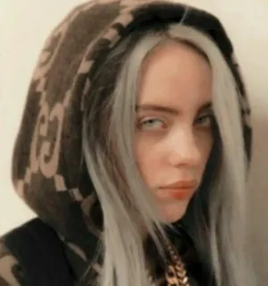 😐 3e12b359 Billie Eilish singer, celebrity, pop star, music, fashion telegram sticker