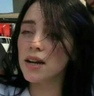 😐 56a38d20 Billie Eilish musician, singer, celebrity, Billie Eilish telegram sticker