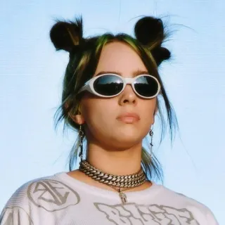 😎 6b3c9c39 Billie Eilish singer, celebrity, music, artist, pop, Billie Eilish telegram sticker