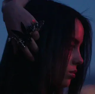 😏 a3b0e098 Billie Eilish Billie Eilish, singer, musician, pop, artist telegram sticker