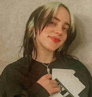 😊 ee85bb8e Billie Eilish singer, celebrity, pop star, musician telegram sticker