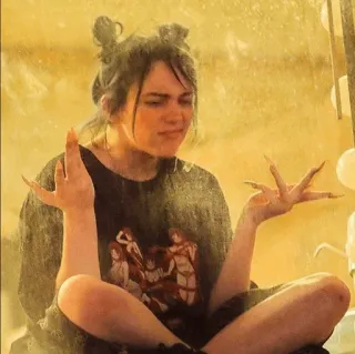 🕸 37be07f8 Billie Eilish 歌手, ミュージシャン, セレブ, ポップ, ビリー・アイリッシュ whatsapp sticker