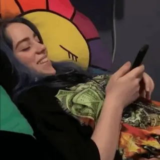 🕸 4d6b1c82 Billie Eilish 歌手, ミュージシャン, 有名人, 女性 whatsapp sticker