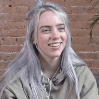🕸 8bdd3ffb Billie Eilish 歌手, ミュージシャン, セレブ, ポップ, アーティスト whatsapp sticker
