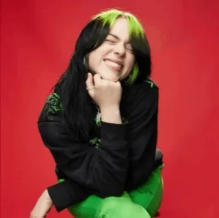 🕸 b9329b65 Billie Eilish 歌手, ソングライター, ミュージシャン, ポップ, セレブ whatsapp sticker