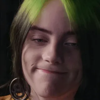 🕸 ce2e693a Billie Eilish 歌手, ミュージシャン, ポップ, ビリー, アイリッシュ whatsapp sticker